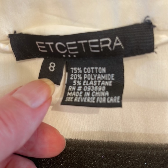 Etcetera White Cotten Blouse - Picture 6 of 6
